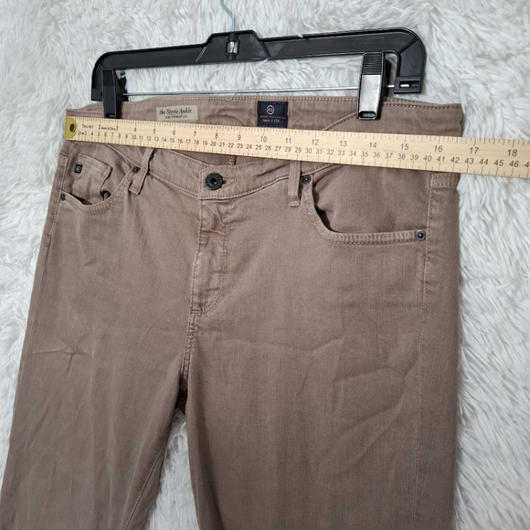 AG Adriano Goldschmied The Stevie Slim Straight Leg Ankle Brown Mocha 32R - Picture 4 of 13